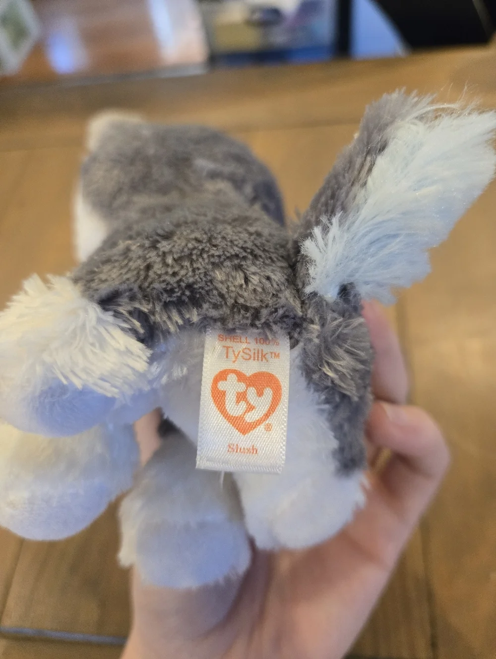 2021 Ty Silk Beanie Boo Slush The Husky with Sparkling Blue Eyes Plush